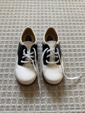 FootMates Navy and White Classic Lace-Up Kids Dress Shoes